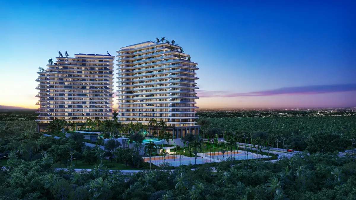 Torre residencial en desarrollo frente a la selva